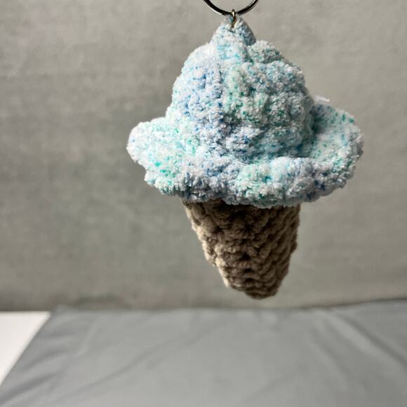 2/$15 Handmade Crochet Ice Cream Cone Keychain‎ / Backpack Buddy - Picture 3 of 3